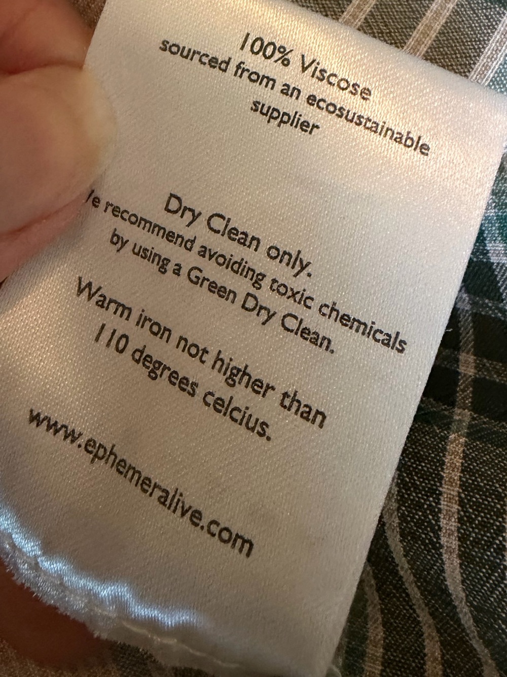 Ephemera XS/S Green Cream Plaid Cottagecore Prairie Mini Dress Cotton Blend Boho - Picture 13 of 15